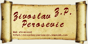 Živoslav Perošević vizit kartica